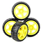 Robot Smart Car 4'lü Tekerlek Seti