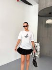 Kısa Kol Baskılı T-shirt - Beyaz