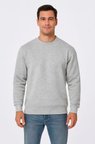 Erkek Üç İplik Düz Bisiklet Yaka SweatShirt - Gri