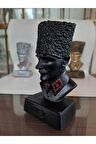 Homeart Atatürk Büstü, Kalpaklı Atatürk Heykeli Siyah