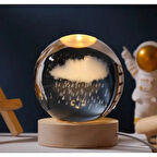 Bulut ve Yağmur Renk Değiştiren Işıklı Cam Küre
