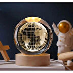 Dünya Renk Değiştiren Işıklı Cam Küre