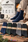 Erkek Lambswool Kışlık Çorap 5 Çift