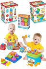 Oyuncak Eğitici Geometri Şekiller Tamir Set Bul-tak Kova Kare Kule Bultak Set
