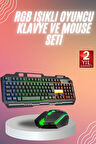 Rgb Işıklı Klavye Q Klavye Mouse Hediyeli