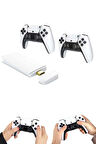 4K Hd Görüntü Kaliteli Game Stick 20000 Oyunlu Çift Kollu Beyaz Game Stick