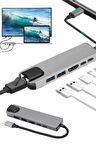 Usb Type-C Hub Dönüştürücü Çevirici Çoklayıcı Macbook Çevirici 8 Portlu
