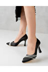 Saten Taşlı Kadın Stiletto Si-0467