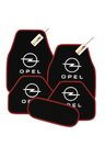 Opel Logolu Siyah Kırmızı Oto Halı Paspas Seti 5’li – Kaymaz Tabanlı, Kolay Temizlenir