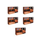 Dolphin Nitril PowerGrip Ekstra Kalın Elmas Dokulu Eldiven Turuncu Meidum Orta Boy - 50'li 5 Paket