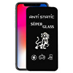 iPhone X ve XS Uyumlu Anti Static Toz Tutmayan Çerçeveli Temperli Ekran Koruyucu Cam