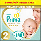 Prima Bebek Bezi Premium Care 2 Beden Ekonomik Fırsat Paket 180 Adet