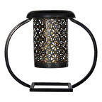 Rumi Kesme Metal Standlı Mumluk 17cm