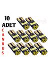 10 Adet T10 Led Ampül 12v Beyaz 15 Ledli