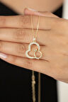 Sevgililer Günü Tektaş Kalp Altın Kolye Zk0211