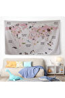 Dünya Atlası Çocuk Ve Bebek Odası Duvar Örtüsü-halısı 3798