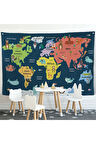 Dünya Atlası Çocuk Ve Bebek Odası Duvar Örtüsü-halısı 3810