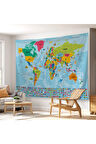 Dekoratif Dünya Haritası Duvar Örtüsü-halısı 3865
