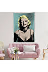 Marilyn Monroe Sarı Saçlı Kadın Modern Duvar Sanatı Duvar Örtüsü - Halısı-5251