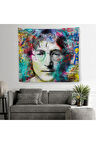 John Lennon Sokak Sanatı Kanvas Duvar Örtüsü-Halısı Street Art-5890