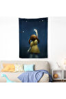 Yıldıza Ulaşan Kız Çocoğu Duvar Örtüsü - Halısı-5994
