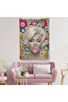 Marilyn Monroe Pembe Balon Duvar Örtüsü - Halısı-621