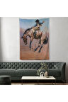 Zıplayan Atı İle Kovboy Duvar Örtüsü - Halısı-6249