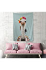 İnsan Kıyafetli Deve Kuşu Dekoratif Duvar Örtüsü - Halısı -6286
