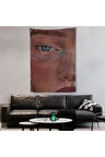 Mavi Gözlü Kız Dekoratif Duvar Örtüsü-Halısı-6335