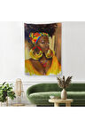 Afro Amerikalı Güzel Kadın Duvar Örtüsü-Halısı-6371