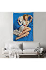 Gil Elvgren Pin-up Aşk Mektubu Duvar Örtüsü-Halısı-6449