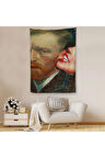 Vincent van Gogh Kulağını Isıran Kadın Pop Art Duvar Örtüsü-Halısı-6486