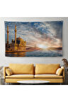 Ortaköy Camii ve Boğaziçi Köprüsü Manzarası Dekoratif Kanvas Duvar Örtüsü-Halısı-6504