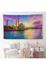 Ortaköy Camii ve Boğaziçi Köprüsü Manzarası Dekoratif Kanvas Duvar Örtüsü-Halısı-6508