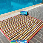 Portatif  deniz Piknik bahçe balkon teras plaj  Hasırı hali Kilim 200x150 ebatlarında