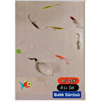 AT - ÇEK Top Arkası 5,5 cm Silikon Balık 6 Lı Hazır Set 2025 Model 