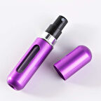 Doldurulabilir Mini Seyahat Parfüm Şişesi Sprey Kutu - Ortalama 80 Basım - Mor - 1 Adet