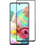 Samsung Galaxy A71 Tam Kaplayan Çerçeveli Kırılmaz Temperli Ekran Koruyucu Cam