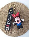 Sevimli Bebek Minnie Mouse Silikon Anahtarlık Çanta Süsü Oyuncak Aksesuar 