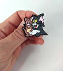 Terlik Ayakkabı Sandalet Tokası Tom Ve Jerry 1 Adet Silikon Kız Erkek Aksesuar Hediye  