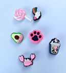 Terlik Süsü Ayakkabı Sandalet 6 Adet Karışık İthal Silikon Aksesuar