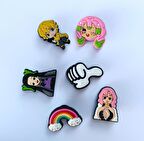 Terlik Süsü Ayakkabı Sandalet 6 Adet Karışık İthal Silikon Aksesuar