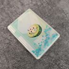 Cep Ayna Avokada Makyaj Çanta Seyahat Taşınabilir Ayna Simli Sulu Kozmetik  