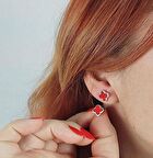 Yonca küpe 10 Mm 2024 yeni yüksek kalite 316 L takı Dört Yapraklı Yonca Klasik Logo lüks Kadın parti takı