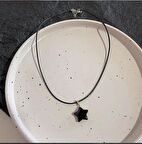 Yıldız Kolye Gerdanlık Yoga Reiki Doğal Oniks Taşı Kadın Takı Hediye