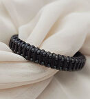 Bileklik Hakiki Deri Örgü Unisex (20.3 cm) Boncuklu Bilezik  