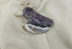 Ametist Gua Sha Yüz Vücut Masaj Aleti Doğal Taş Çakra 