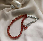 Tesbih 33 lü 08 mm Doğal Taş Akik Sardoniks Tesbih 