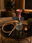Mini Cam Şişe Nargile Modeli Lüleli Premium Dekoratif Nargile 26 CM Şık Modern Tasarım