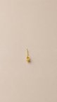 925 Ayar Gümüş Unisex Burun Hızması Gold Renk Minimal Piercing Nose Stud Kadın Erkek